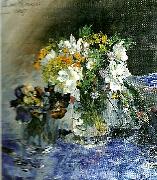 Carl Larsson, buketter i 2 glas blommor
